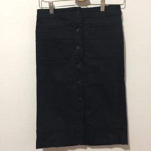 UNIQLO U collection black denim midi skirt